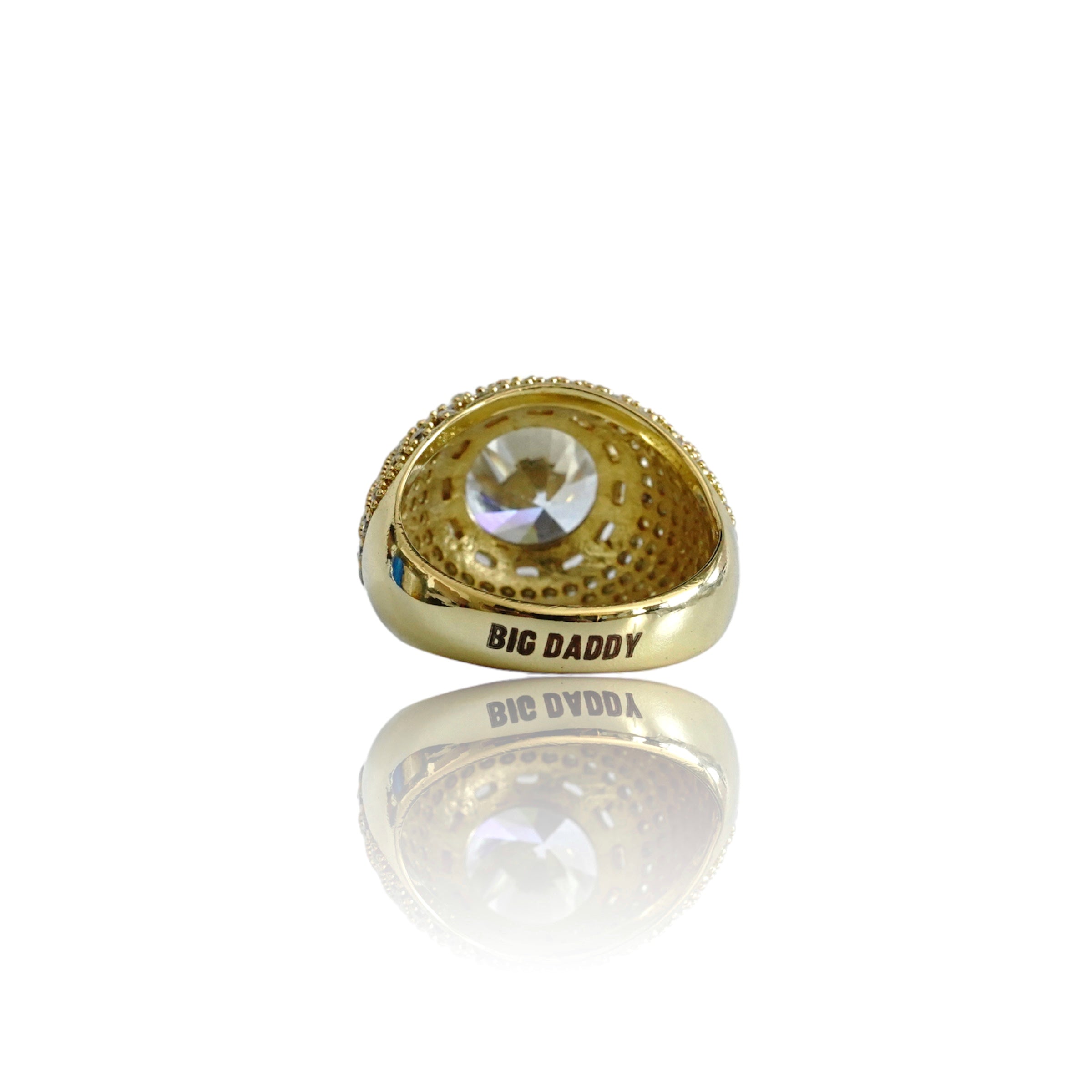 Big Daddy Iced Out Cluster Gold Ring - Ring