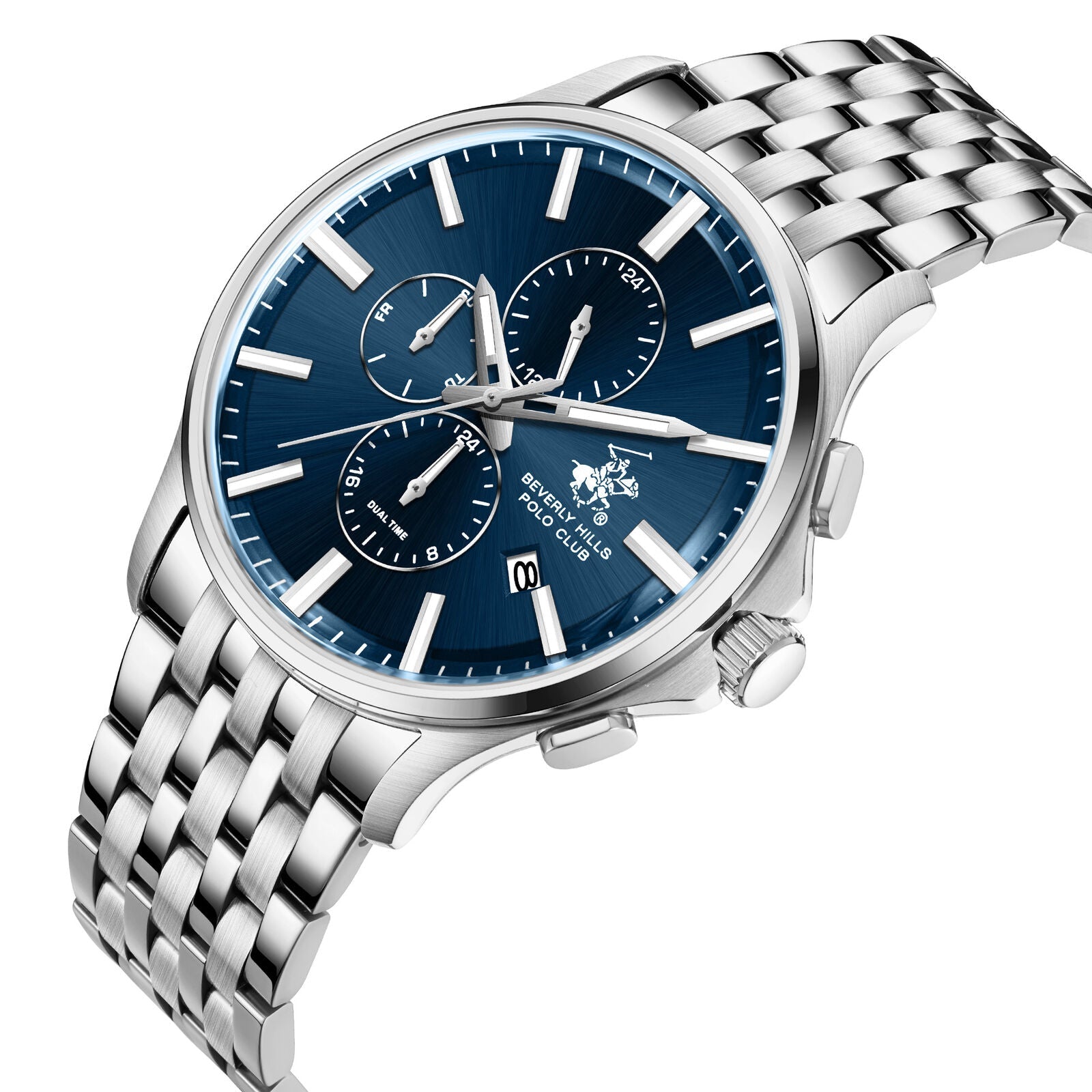 Beverly Hills Polo Club Silver Stainless Steel Watch BP3852X.390