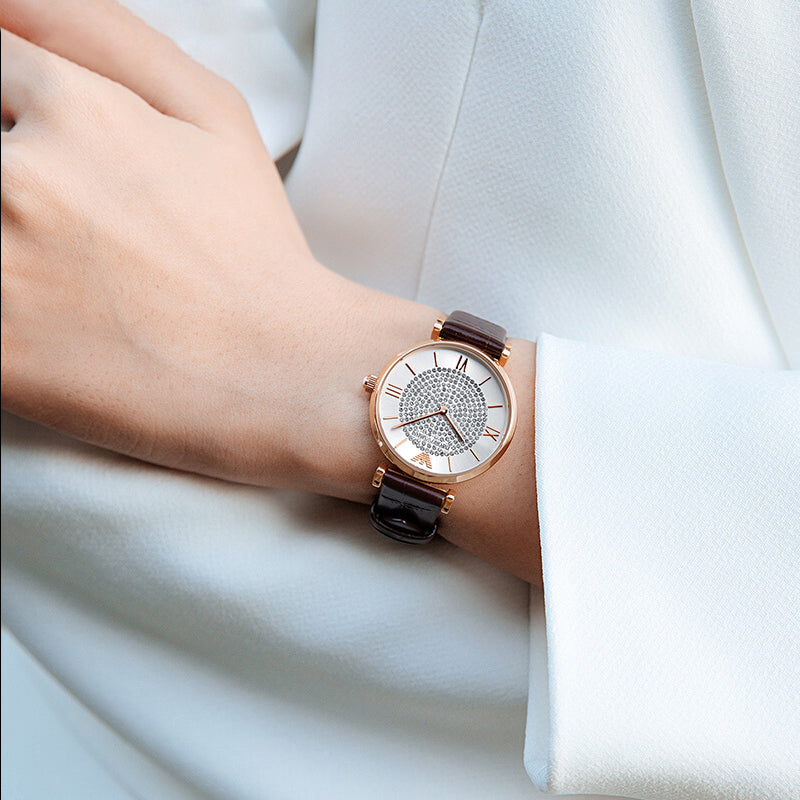 Emporio Armani Gianni T-Bar Crystal Pave Women's Watch AR11269