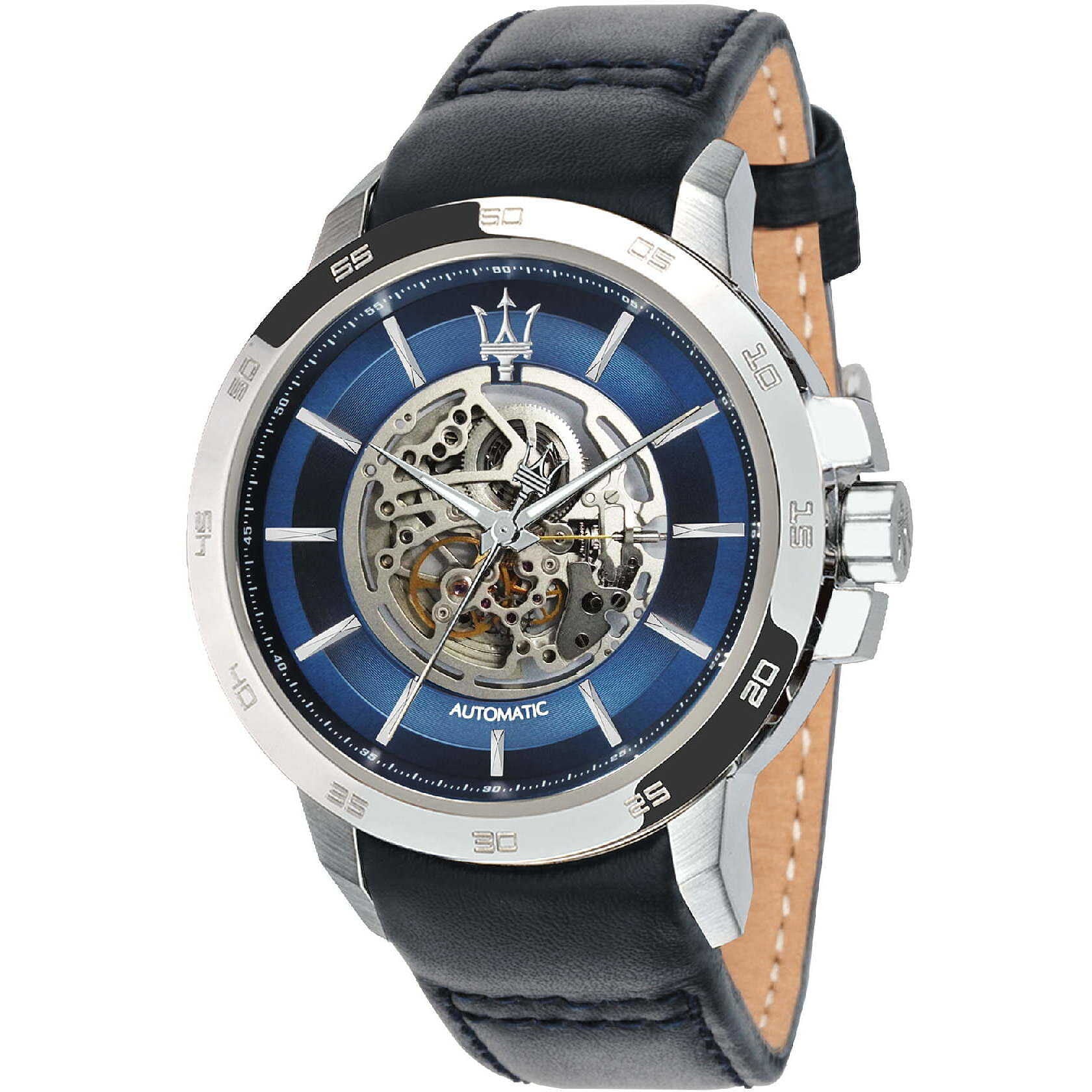 Maserati Ingegno Automatic Blue Open Heart Dial Men's Watch R8821119004