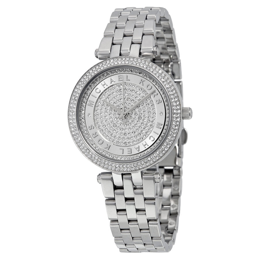 Michael Kors Mini Darci Crystal Pave Dial Stainless Steel Ladies Watch MK3476