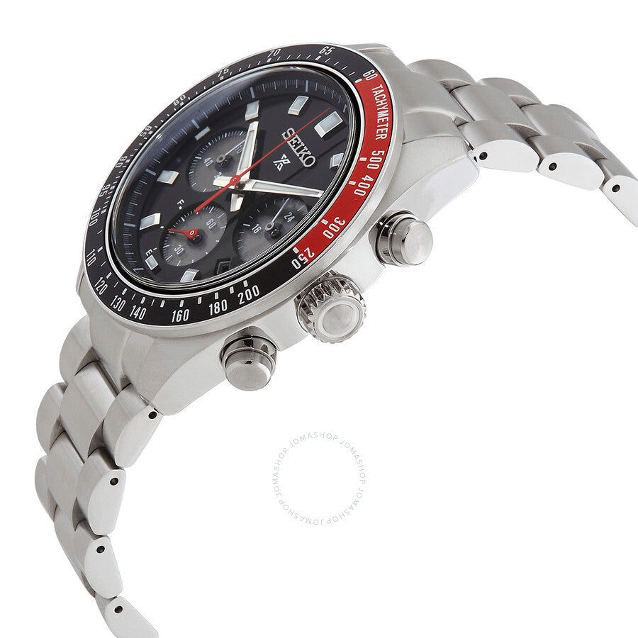 Seiko Prospex Speedtimer Chronograph GMT Black Dial Men's Watch SSC915P1