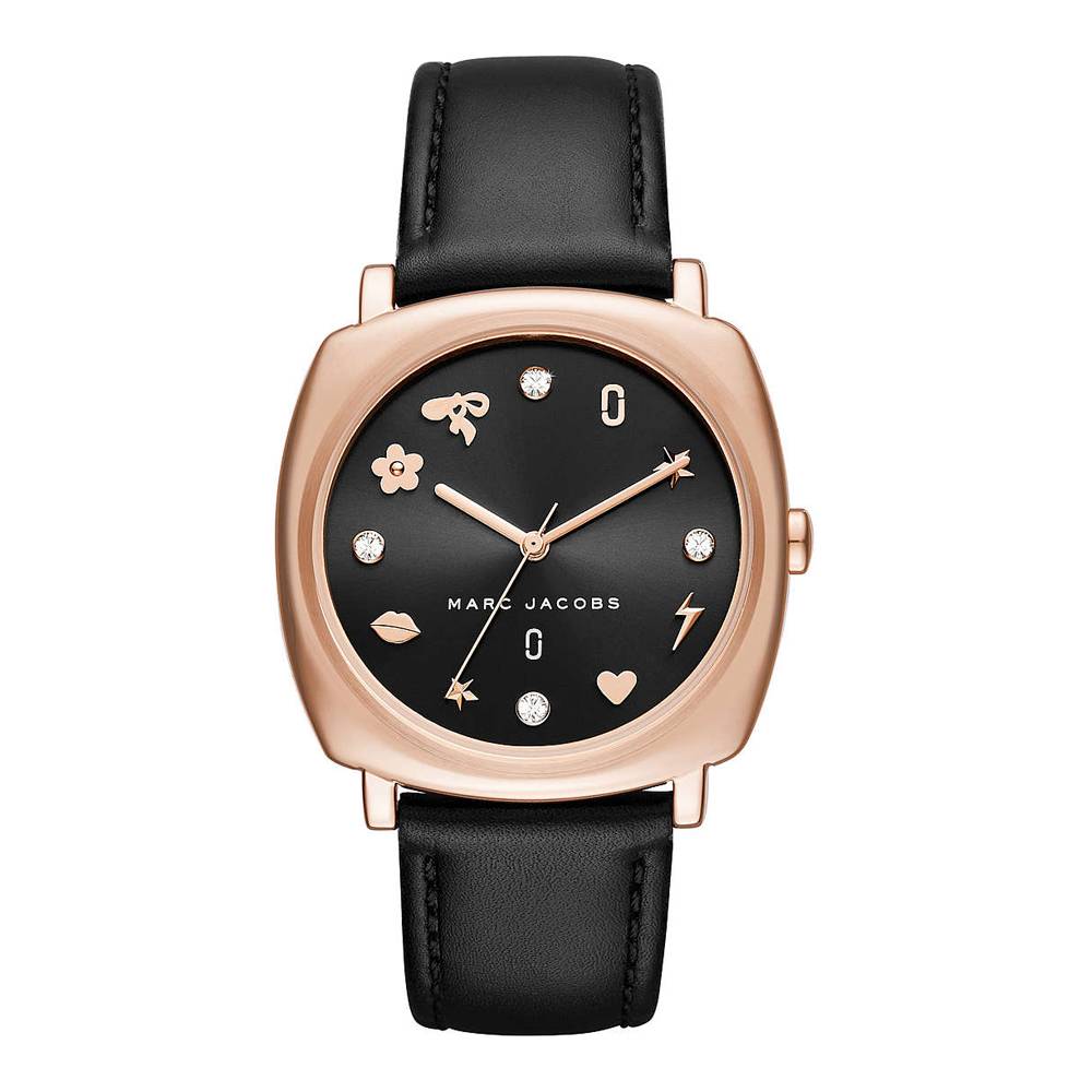 Marc Jacobs Womens 'Mandy' Quartz Stainless Steel and Leather Watch MJ1565 - Watches of America