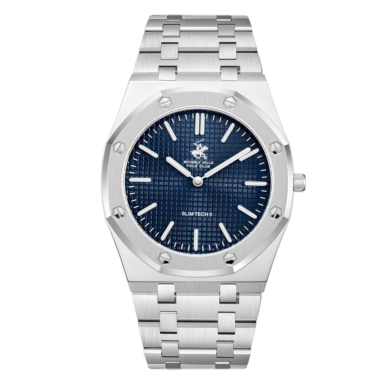 Beverly Hills Polo Club Sim Tech 5 Blue Dial Silver Watch - BP3825X.390