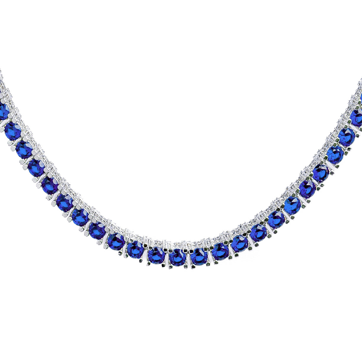 Big Daddy 4MM Silver Blue Tennis Chain - Chain