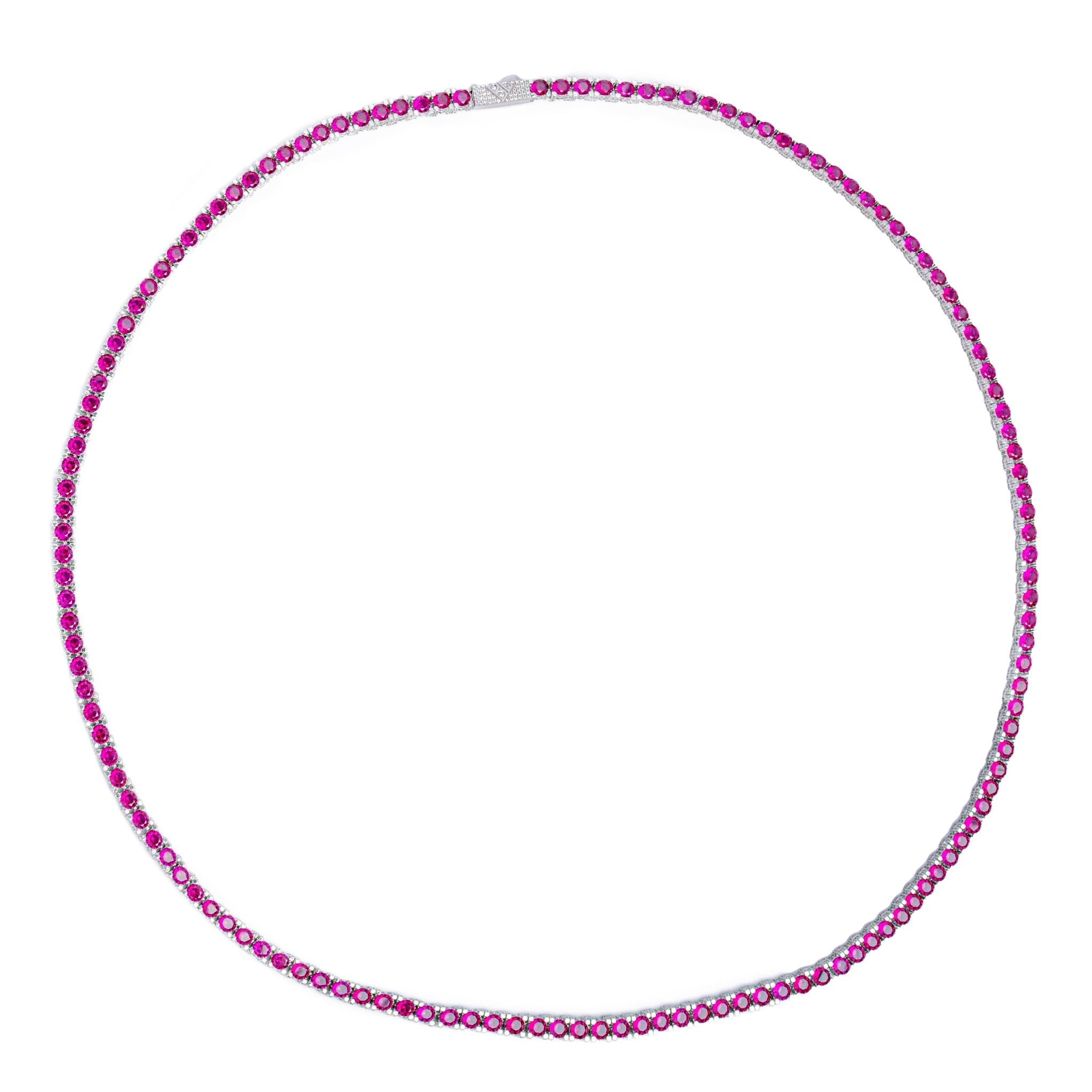 Big Daddy 4MM Silver Ruby Tennis Chain - Chain