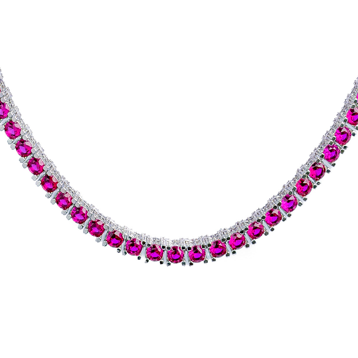 Big Daddy 4MM Silver Ruby Tennis Chain - Chain