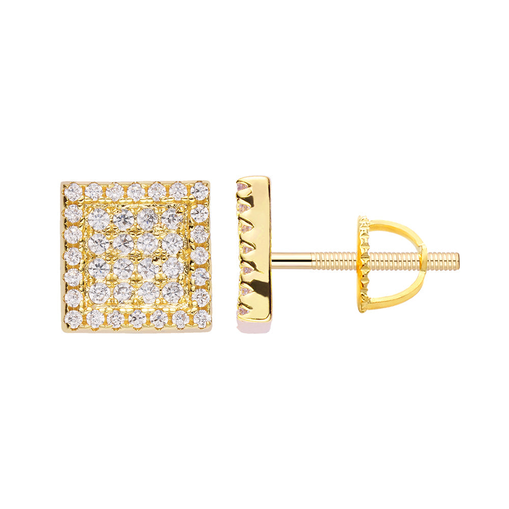 Big Daddy Iced Out Square Earring - Earring