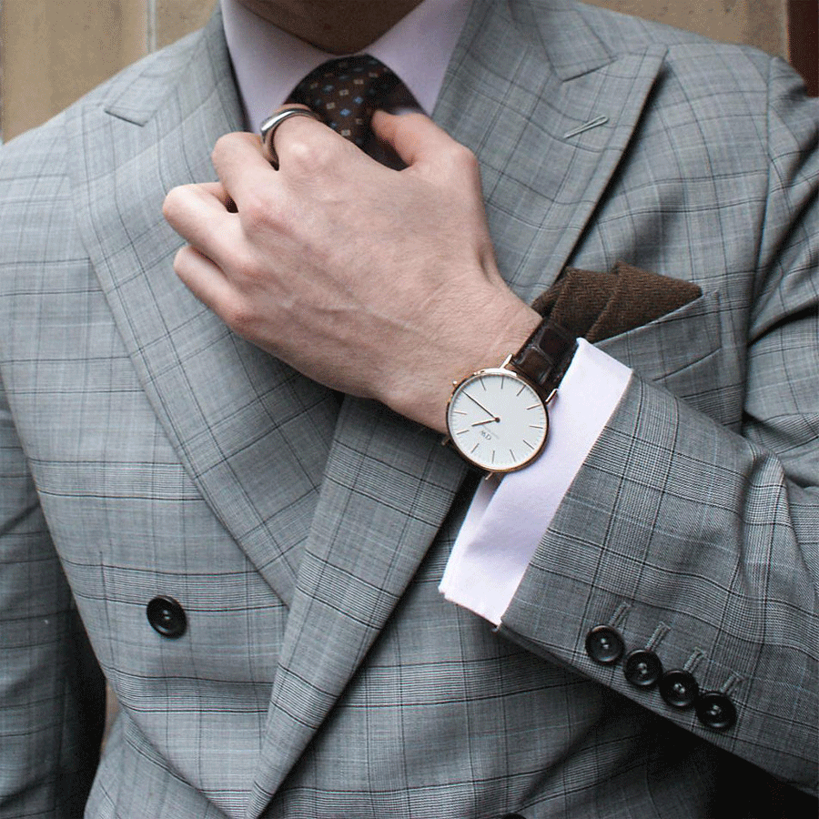 Daniel Wellington White Classic York 40mm Men's Gold Watch DW00100011