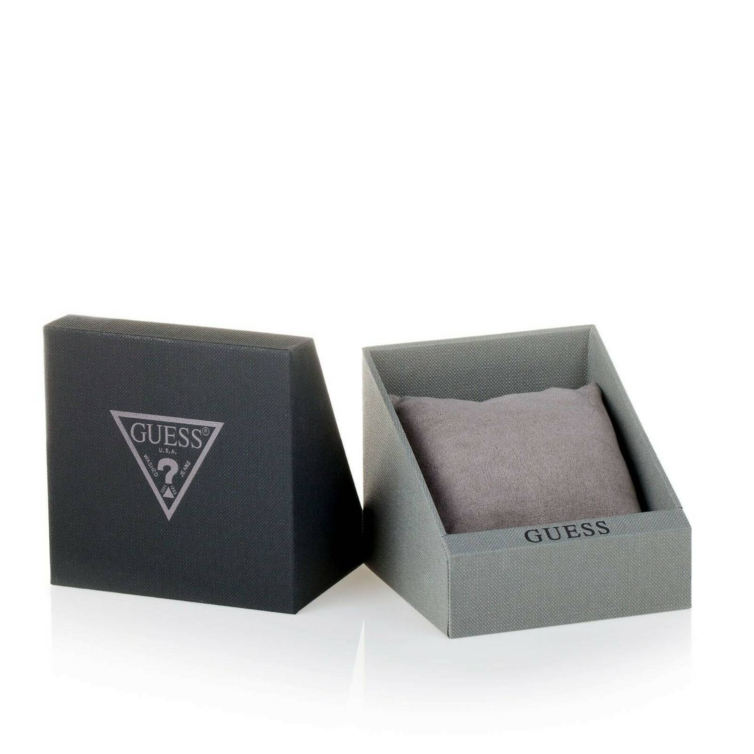 Guess G-Twist Silver Dial White Silicone Ladies Watch W0911L5 (Damaged Strap)