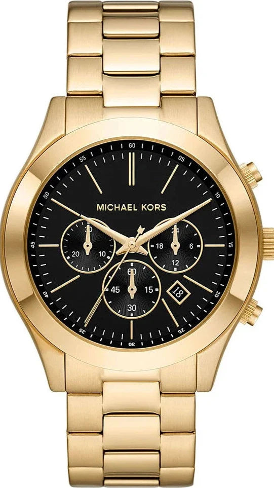 Michael Kors Slim Runway Chronograph Gold-Tone Stainless Steel Watch  - MK1076